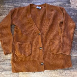 Anthropologie medium brown sweater cardigan